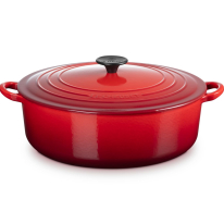 COCOTTE BASSE 30CM CERISE
