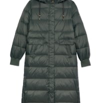 VENTES PRIVEES - DOUDOUNE LONGUE MATELASSEE EN DUVET ET PLUME