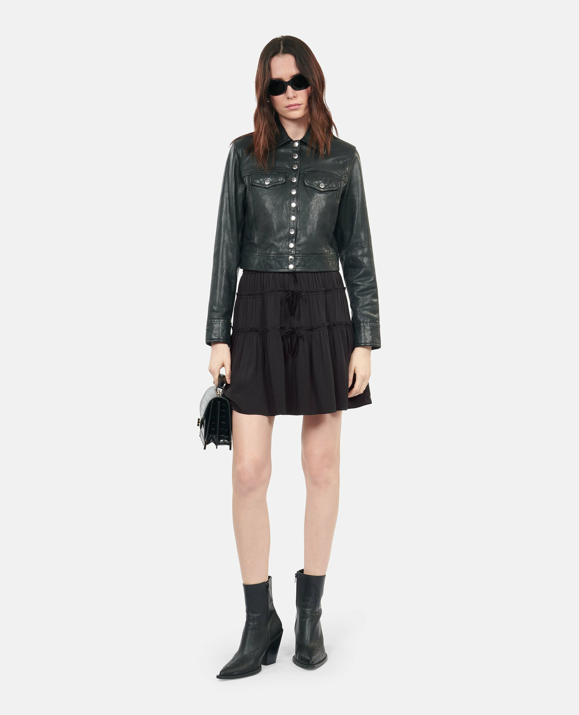 Jupe Courte Noire Avec Nœuds black