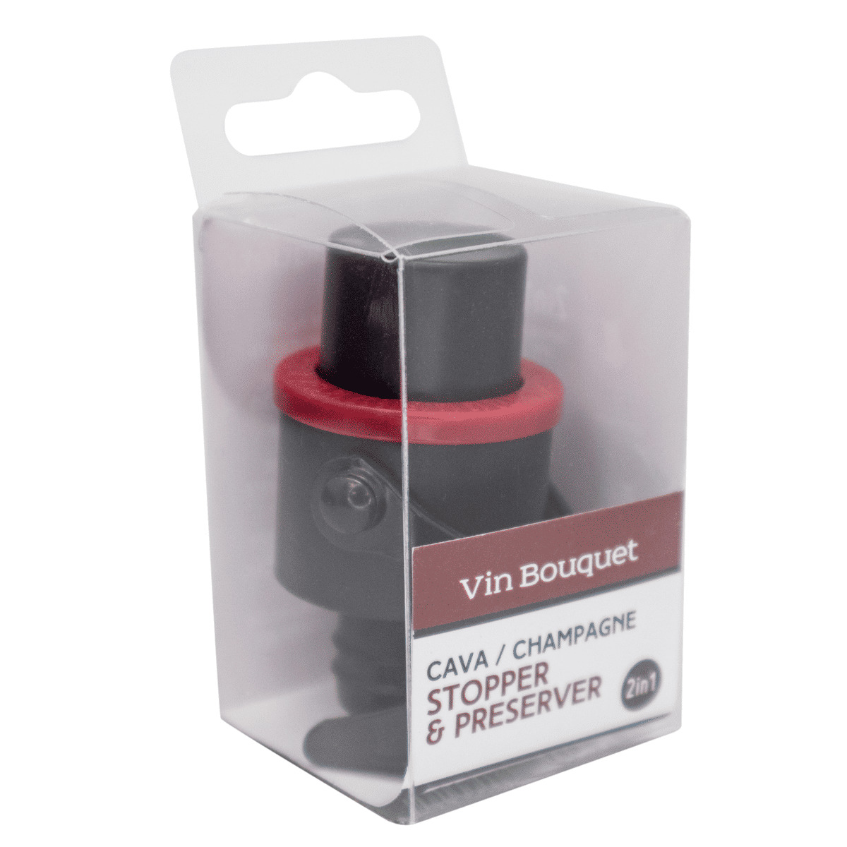 3PCS Bouchon Bouteille Vin Sous Vide, Bouchon Champagne Acier Inoxydable Réutilisables Avec