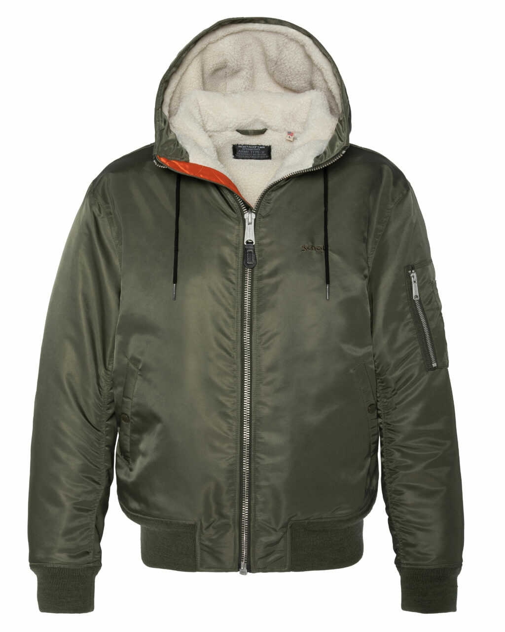 Bomber à capuche doublé sherpa SCHOTT B19RS