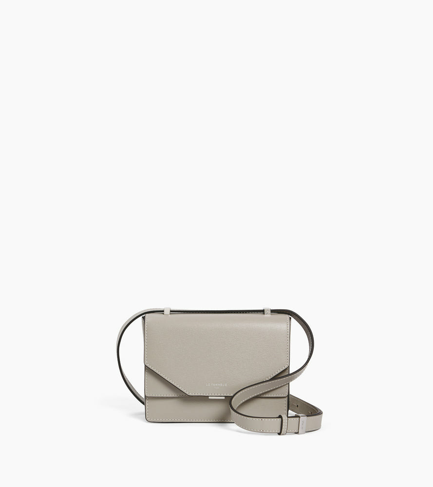 Sac Bandoulière Street Level Gris Minimaliste - Fermeture à Nouer Avec Glands - Taille Moyenne - Occasion