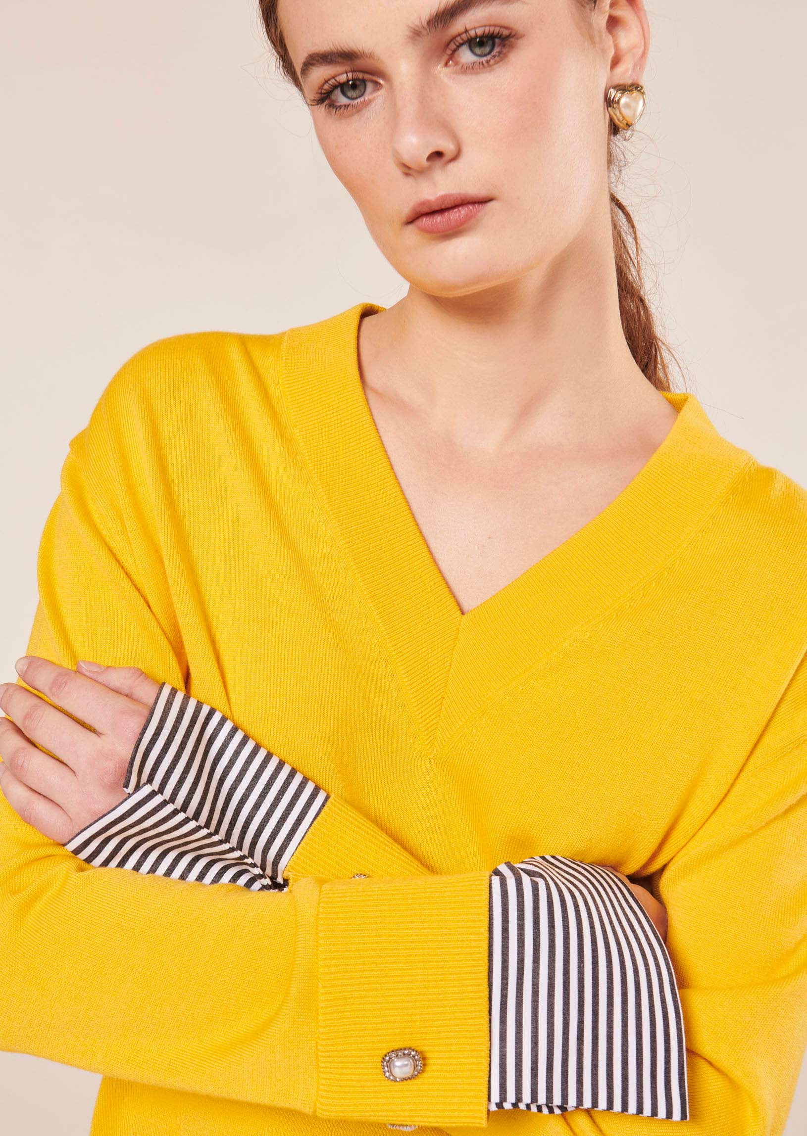 Pull Primrose Jaune en Laine