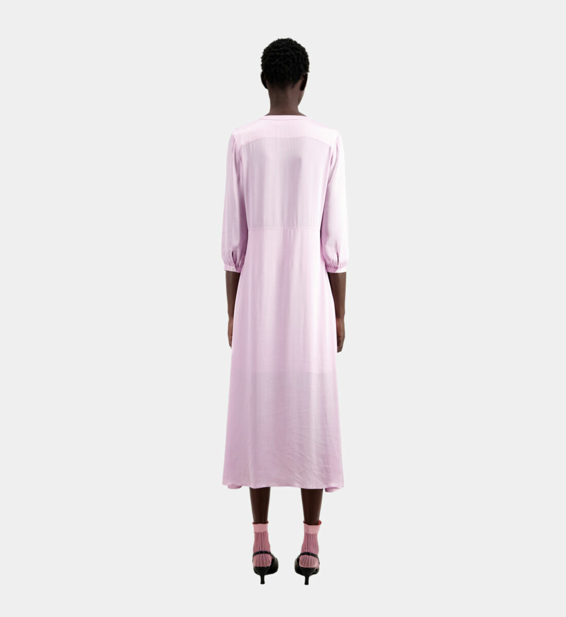 Robe Longue Plissee pale pink