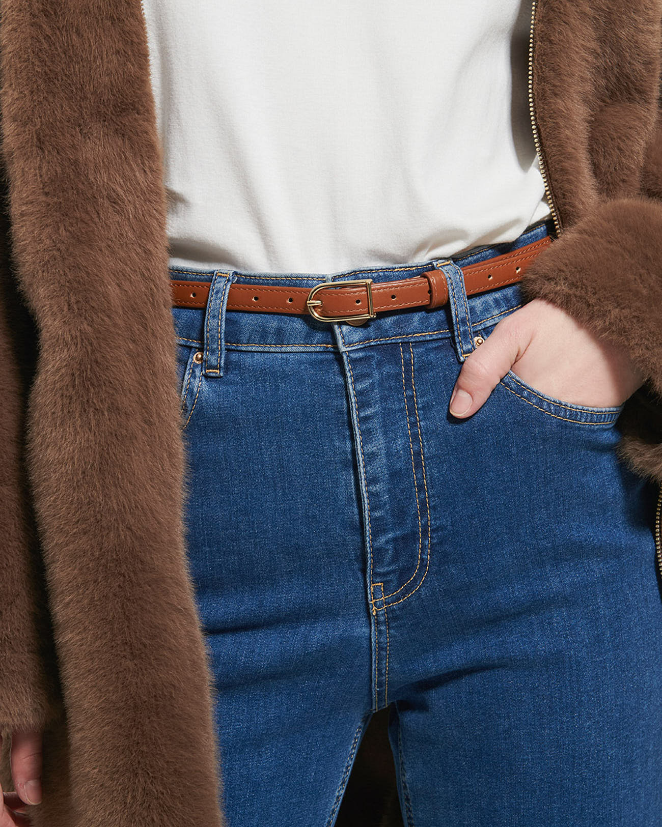 Ceinture Cathy Cognac en cuir
