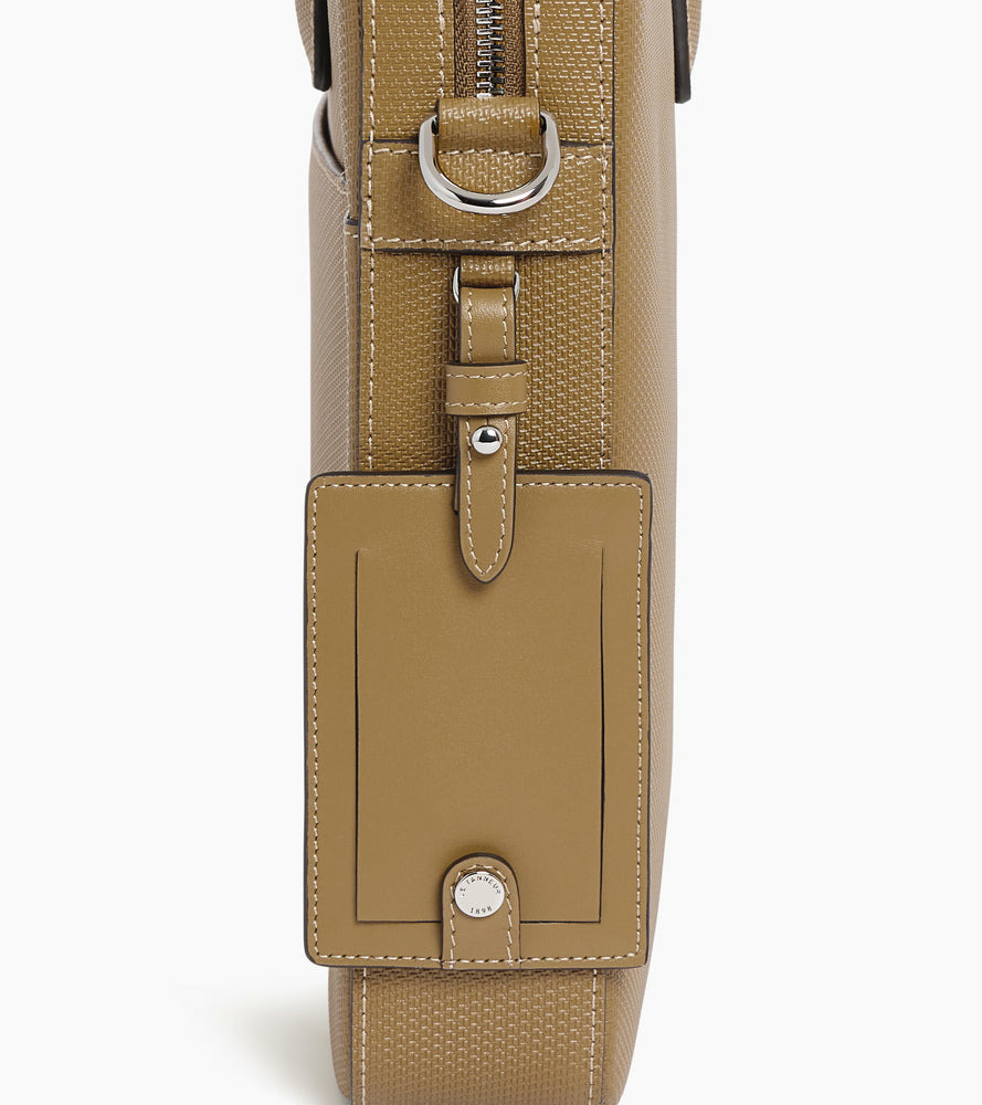Porte-documents En Cuir Le Tanneur - Noir - Taille Large - Neuf Avec Légers Défauts