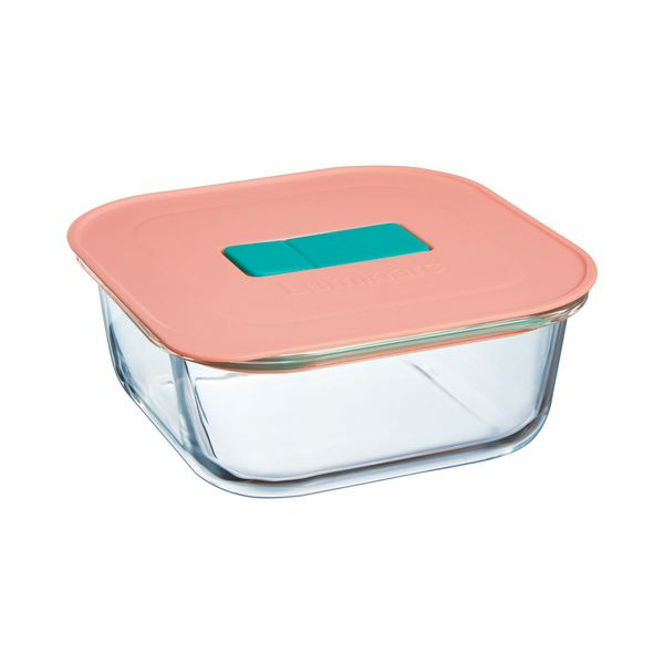 Boite carrée 80cl couvercle orange Unique Box