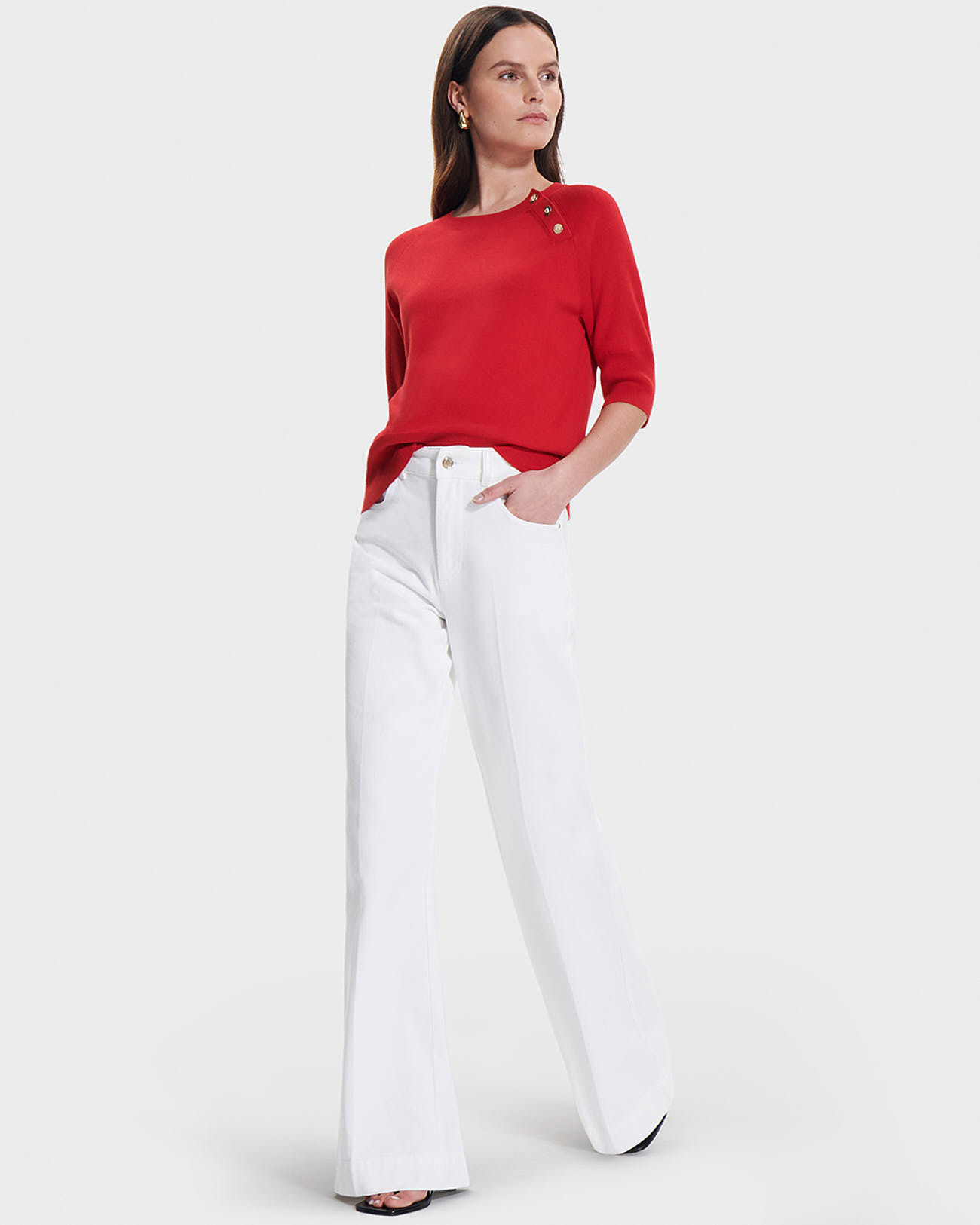 Pull Pauline Rouge en Lyocell