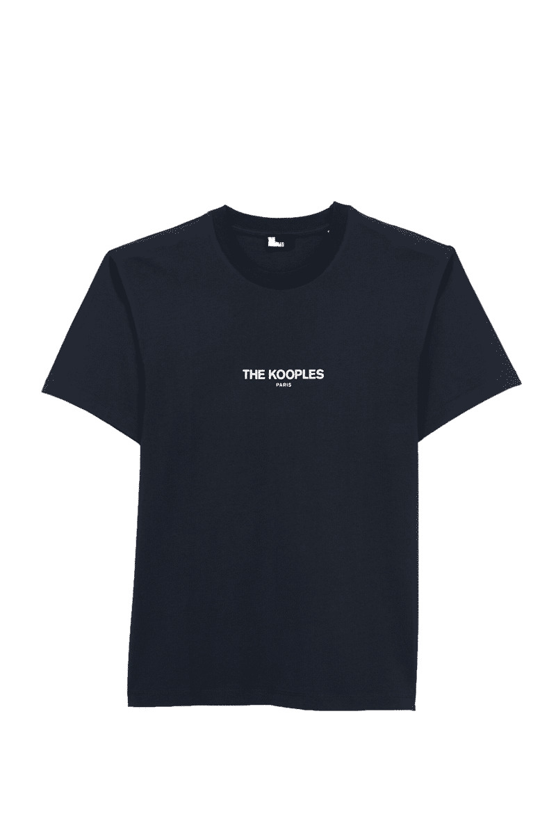 T- Shirt Bleu Marine Logo The Kooples