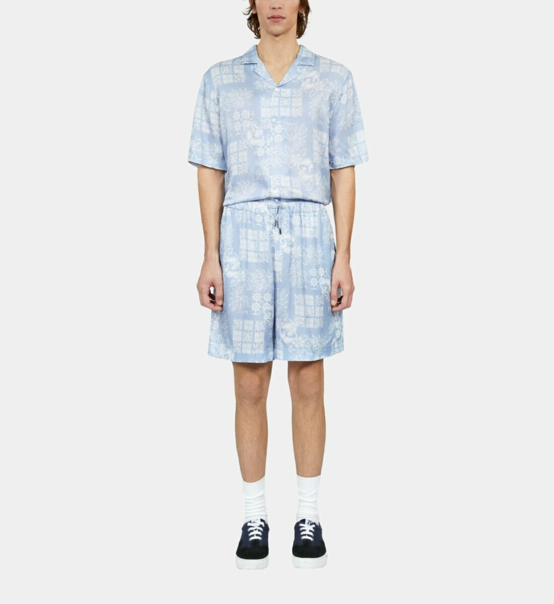 Short Imprimé navy / white