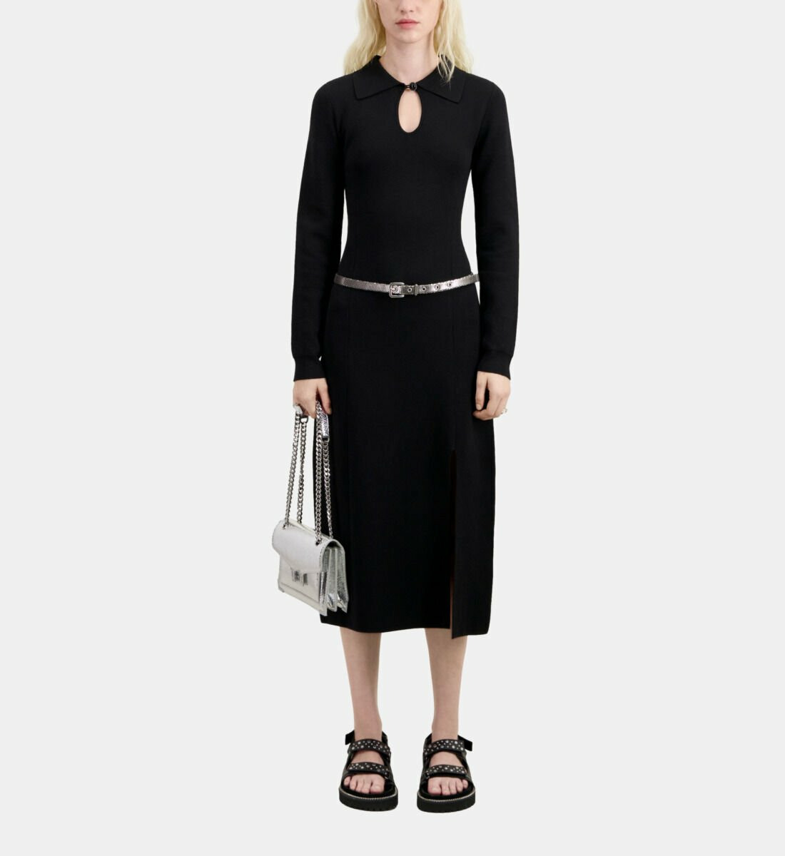 Robe Longue Et Decoupe Goutte black