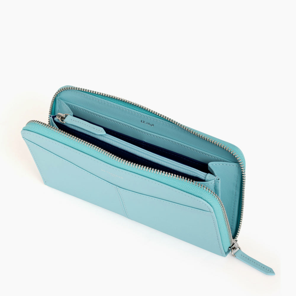 Le Tanneur Étui à Clés Zippé Charlotte En Cuir Lisse - Porte-Clés Femme Avec Mousqueton, Poche Avant Et Breloque
