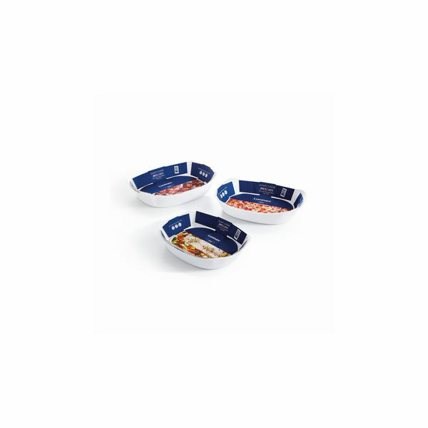 Set de 3 plats rect blanc Smart Cuisine