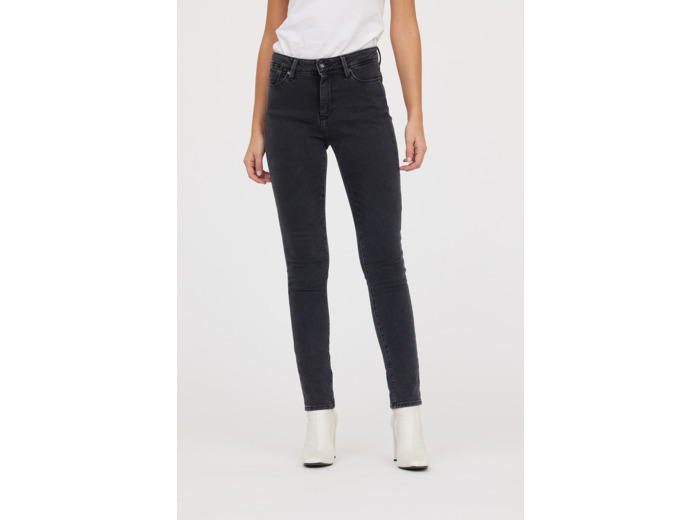 Denim slim fit effet push up , jambes ajustées, taille medium haute