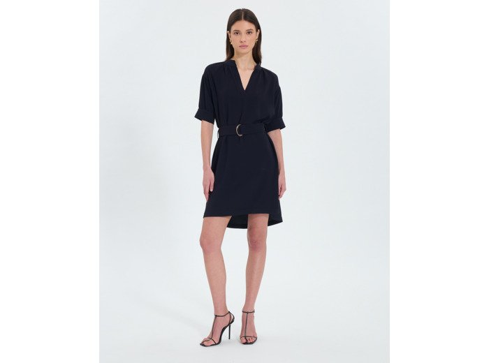 Robe courte en crêpe nocturne