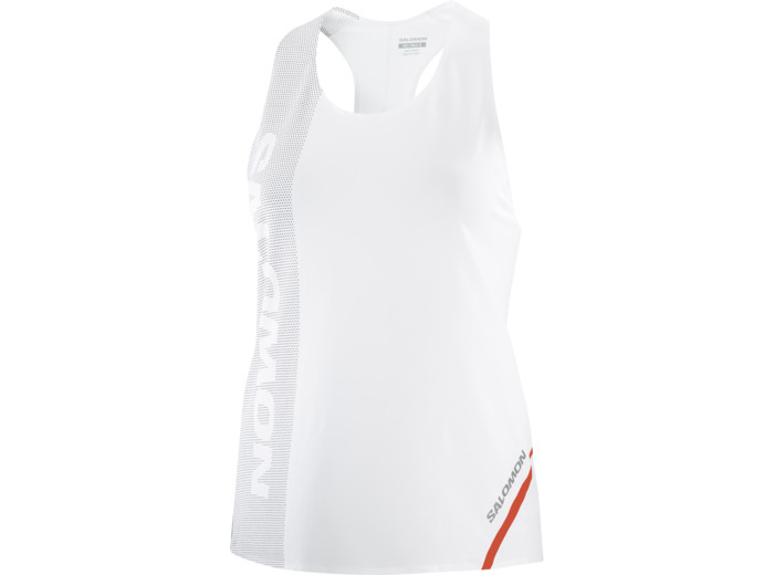 S Lab Speed Singlet White Deep Black