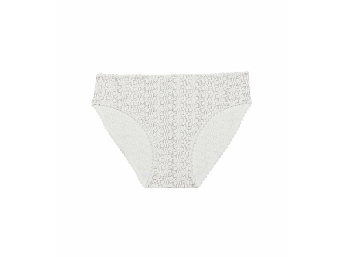 Culotte fille blanche imprimé logo - Dim Touch