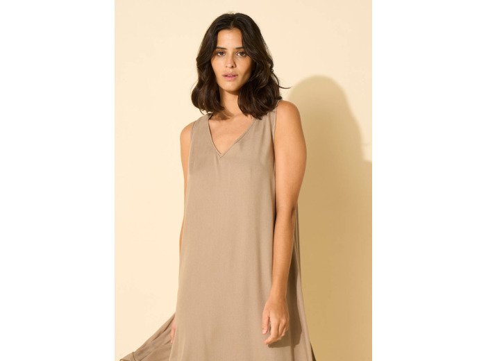Robe midi à col V