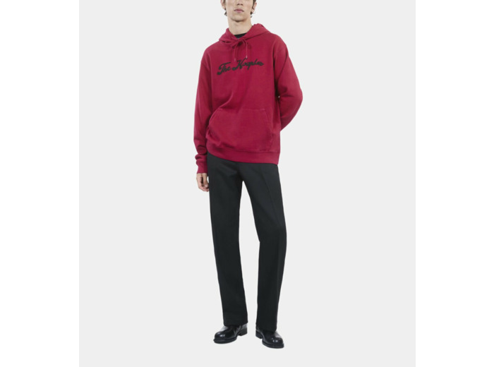 Sweatshirt Logo À Capuche Rouge