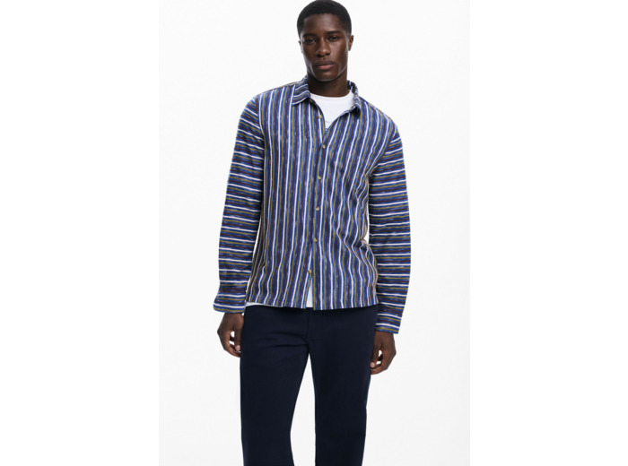 Chemise À Manches Longues En Tissu – Homme