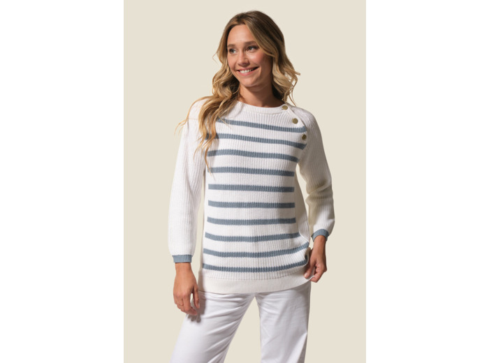 Pull marinière femme en côte Francoise