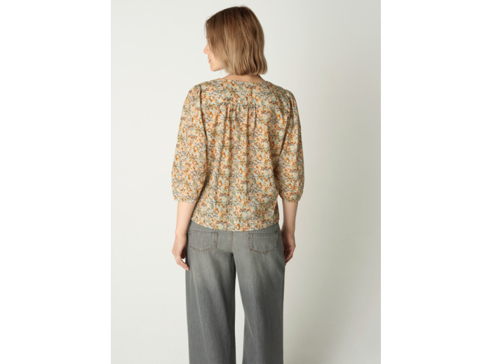 Blouse ezia fleurs bleues