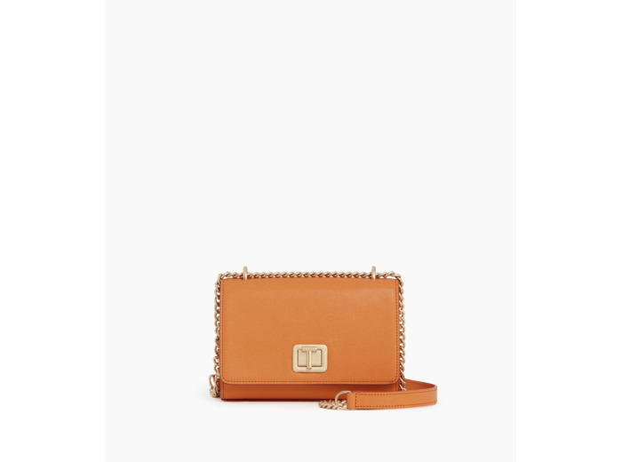 Petit sac bandoulière Eva en cuir grain caviar