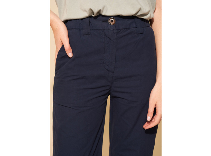 Pantalon jambe large et taille haute