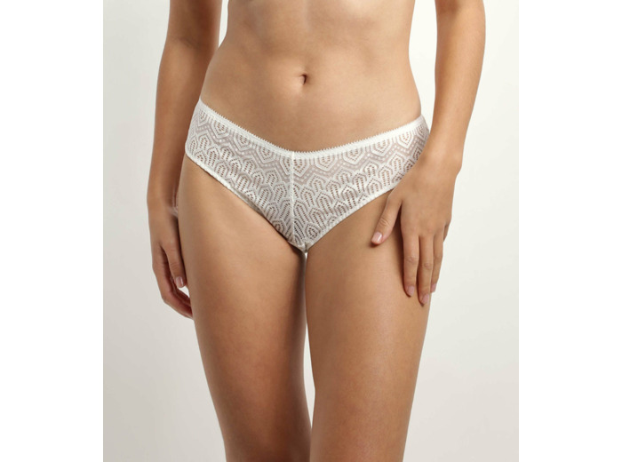 Slip femme en dentelle graphique motif Art Déco Nacre Mod de Dim