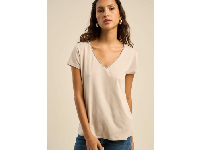 Tee-shirt col V manches courtes