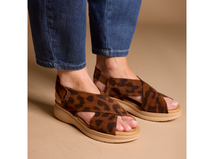 Sandales Femme Saly Leopard
