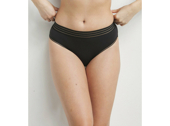 Culotte femme invisible en microfibre seconde peau Noir Oh My Dim’s