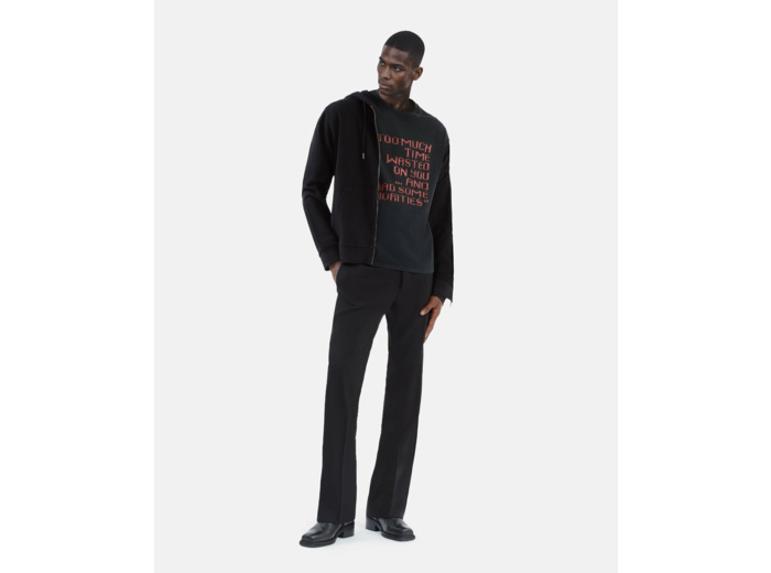 T-shirt manches courtes avec print devant black washed