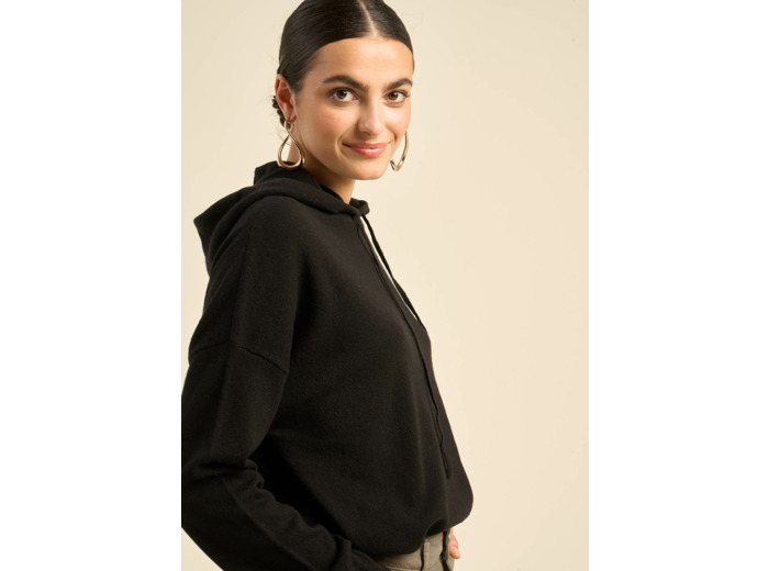 Pull à capuche en cachemire