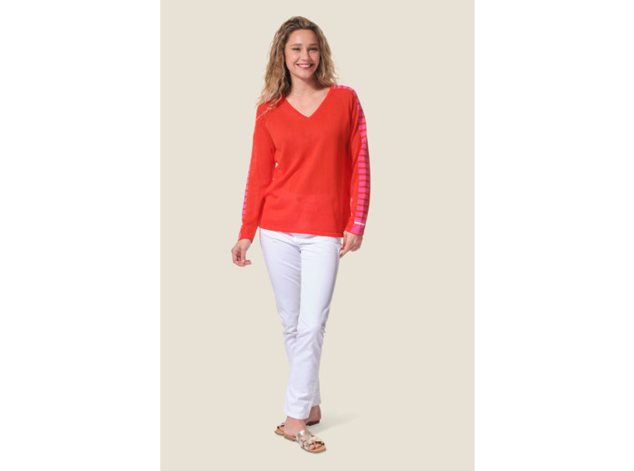 Pull col V en Lyocell Salama
