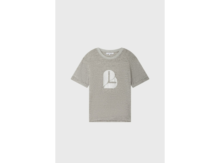T-shirt en lin logo lurex - MELINE