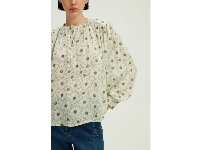 Blouse fluide à pivoines - ULYSSIA