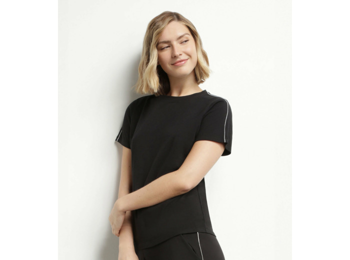 T-shirt de sport femme thermorégulateur en jersey Noir Dim Move