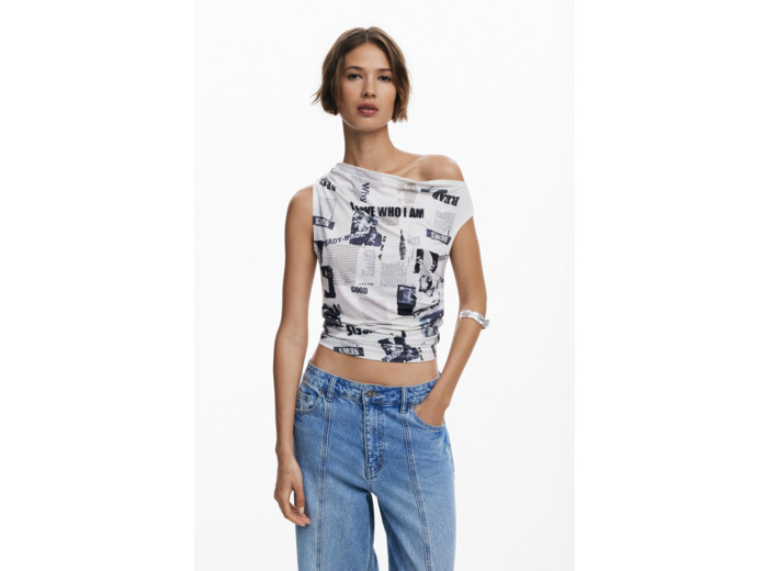 T-Shirt Sans Manches En Maille – Femme