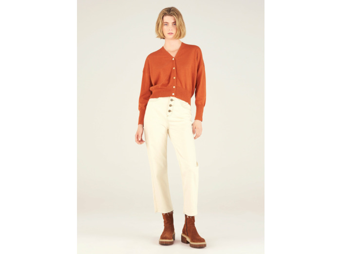 Cardigan cannelle