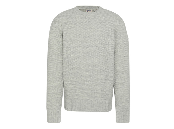 Pull col rond maille fantaisie