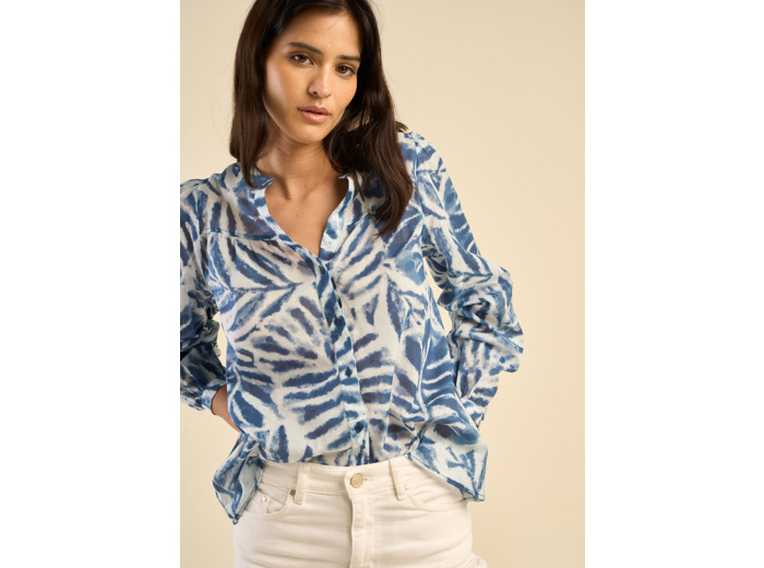 Chemise ample imprimé végétal