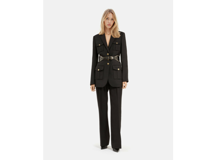 Veste saharienn4 poches plaquees black
