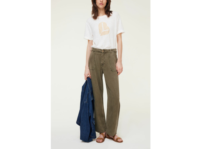 Pantalon large en lin mélangé - CHADE