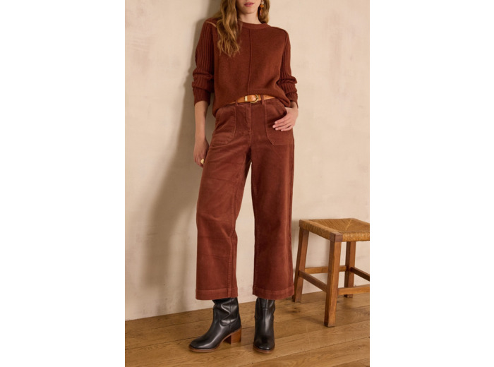 Pantalon SELYNA en velours de coton
