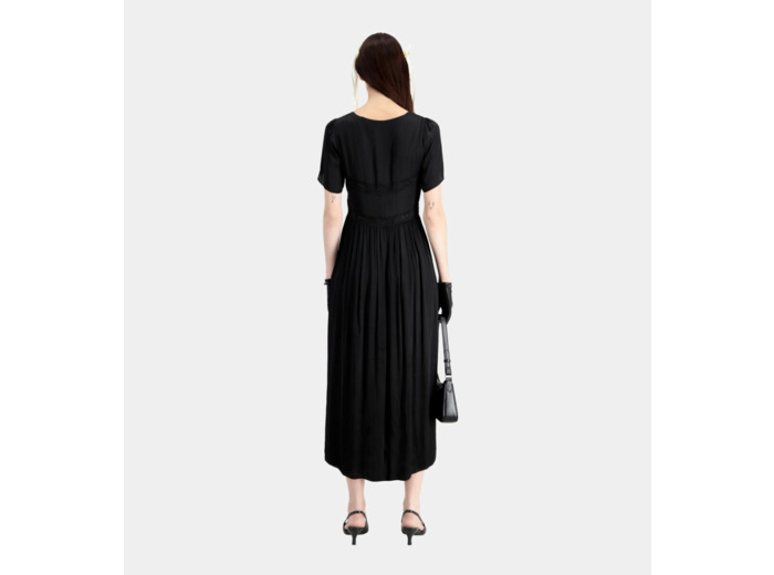 Robe longue mc haut dentelle black