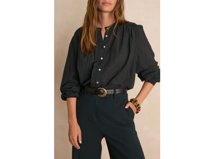 Blouse SANDRA en coton brodée