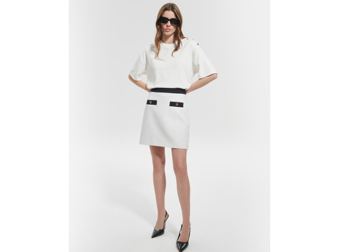 Jupe Johnson Ecru en Polyester