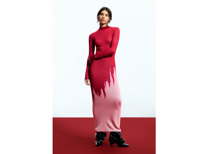 Robe À Manches Longues En Tricot – Femme