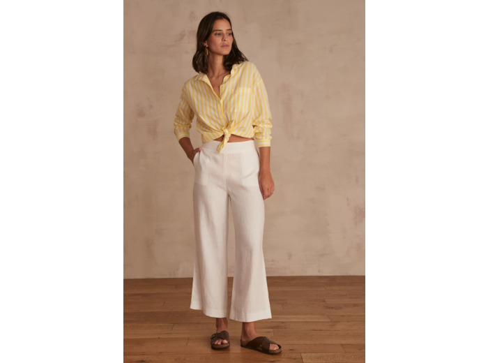 Pantalon droit en lin Pio
